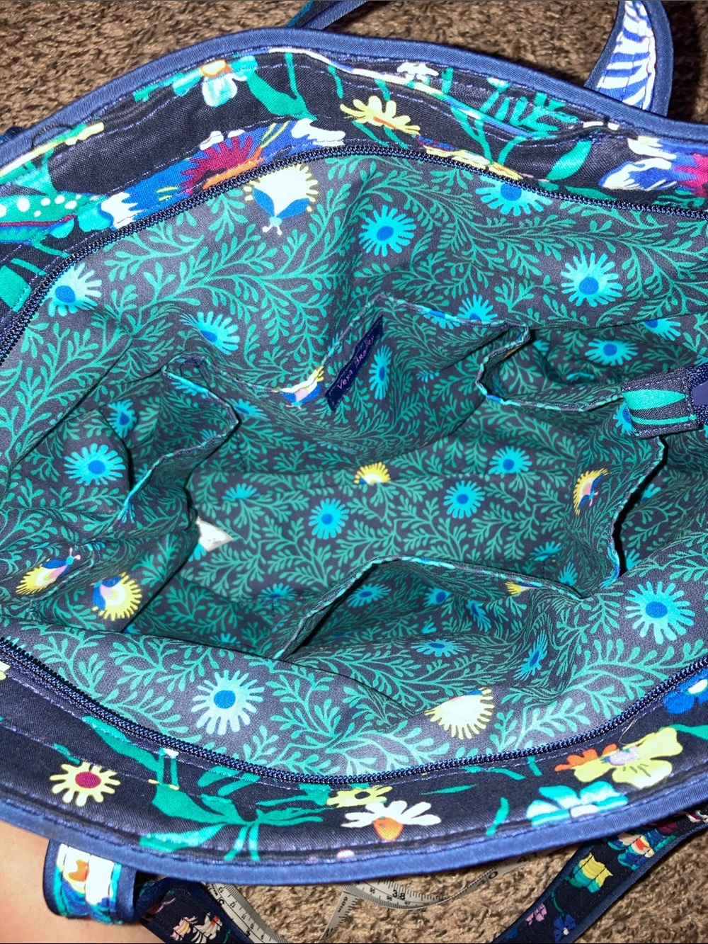 Vera Bradley Navy Moonlight Tote Bag - Picture 13 of 14